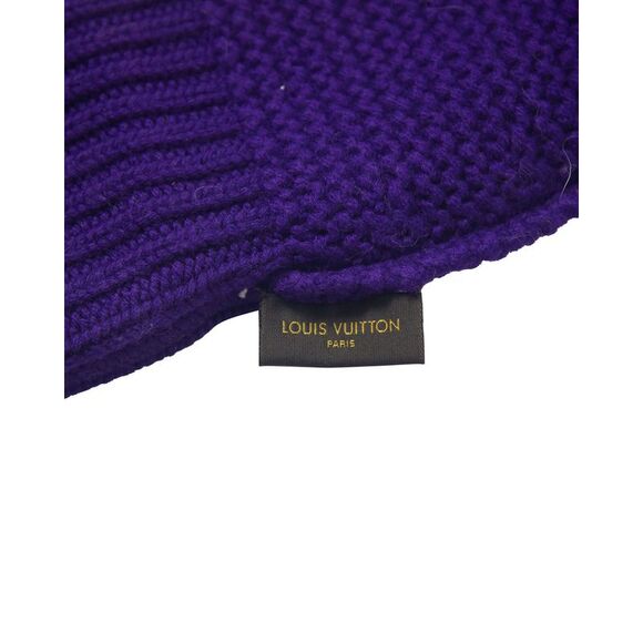 Louis Vuitton Constance Knit Bonnet in Purple Wool - Picture 6 of 8
